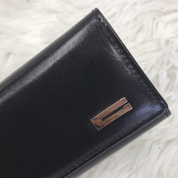GUCCI LEATHER 6 KEY & CARD HOLDER BLK EUC - Picture 5 of 12
